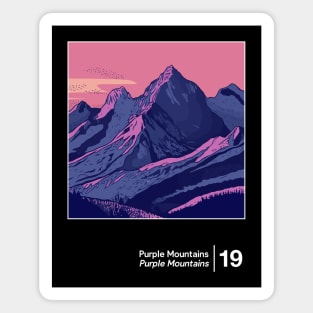 Purple Mountains - Minimalist Illustration Artwork Magnet